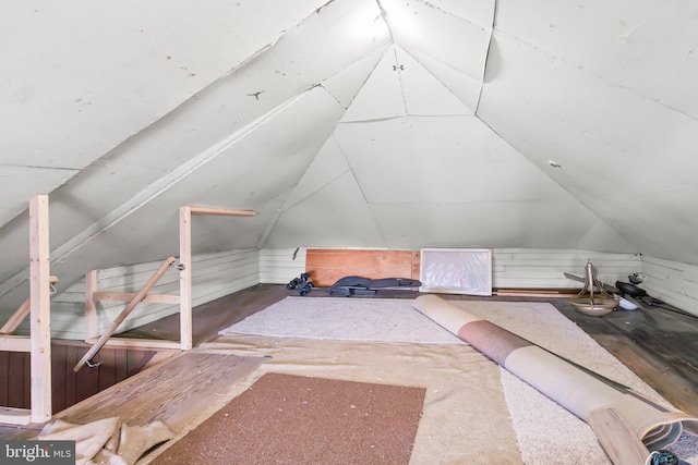 bonus room featuring vaulted ceiling