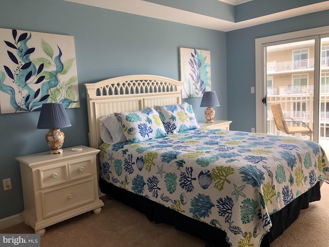 view of carpeted bedroom