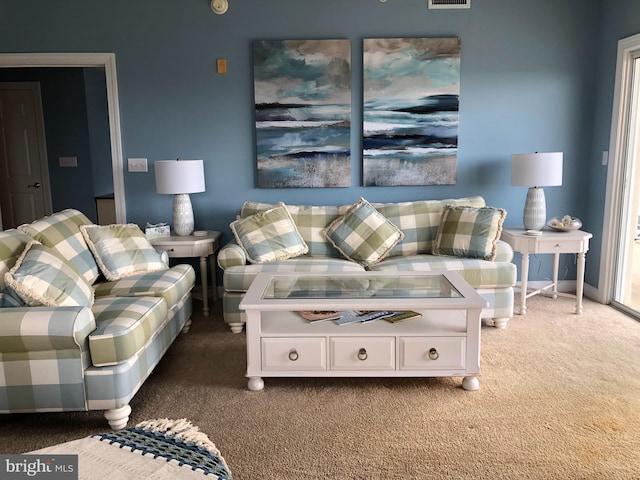 view of carpeted living room