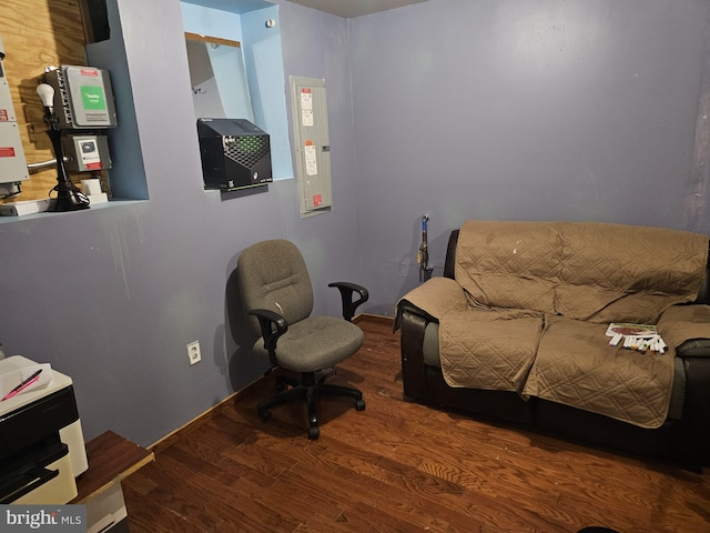 living room featuring hardwood / wood-style floors