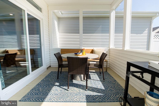 view of sunroom / solarium