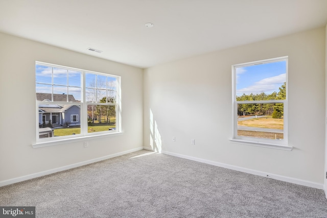 unfurnished room featuring carpet floors