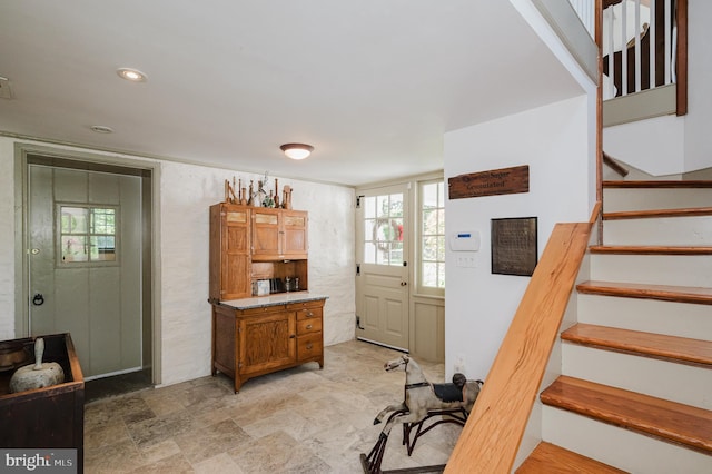 view of tiled foyer