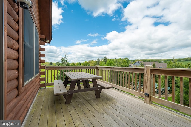 view of wooden terrace