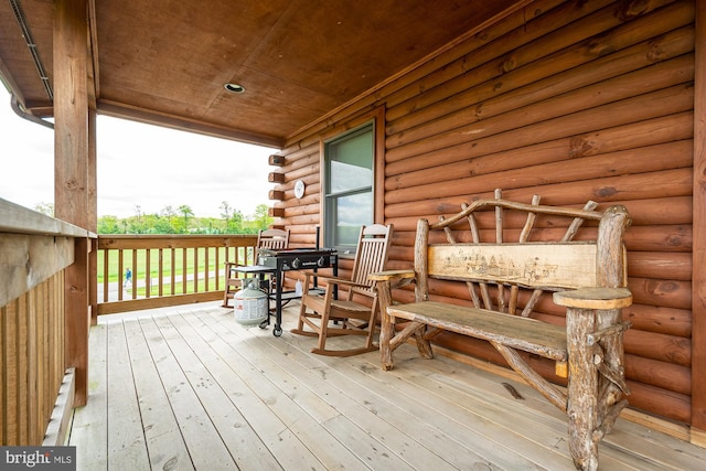 view of wooden terrace