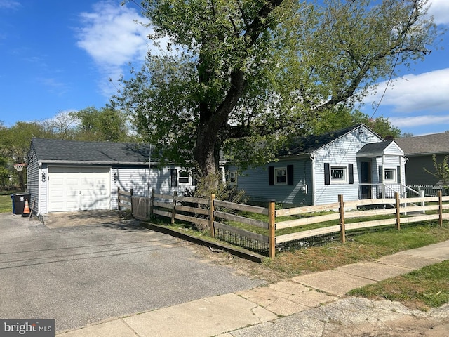 ranch-style home with a garage