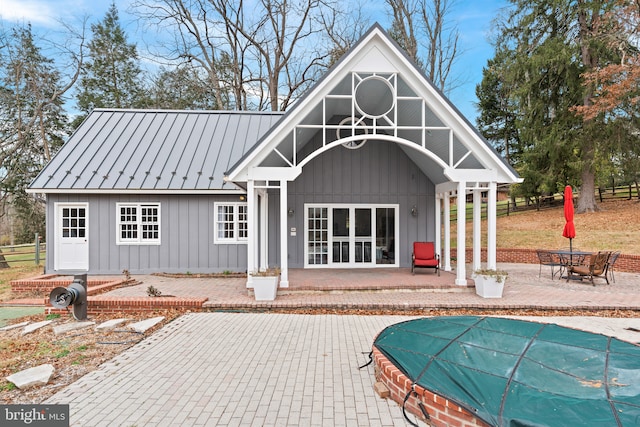 rear view of property with a patio area