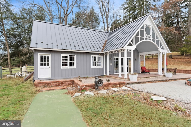 exterior space with french doors