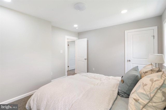 view of carpeted bedroom