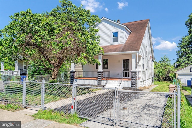 view of front of home with a porch