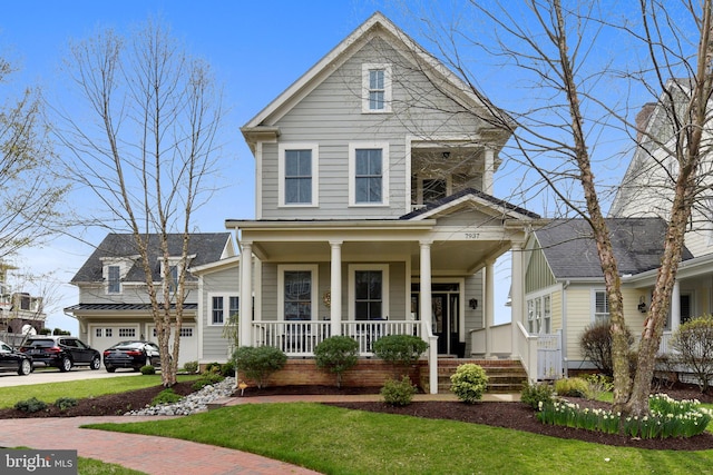 view of front of house featuring covered porch