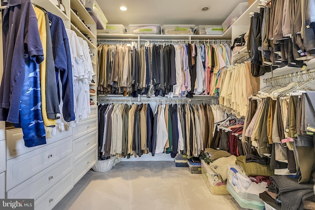 spacious closet with carpet flooring