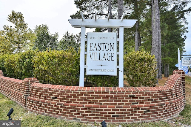 view of community sign