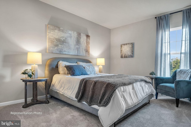 view of carpeted bedroom