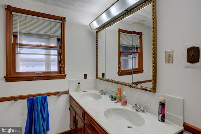 bathroom featuring vanity