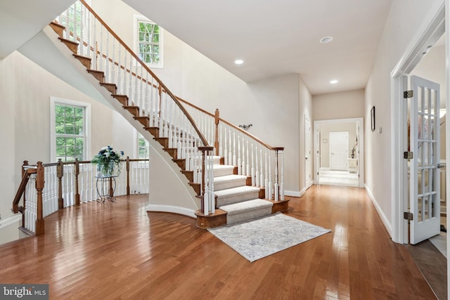 foyer featuring wood-type flooring