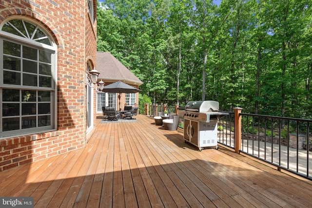 view of wooden terrace