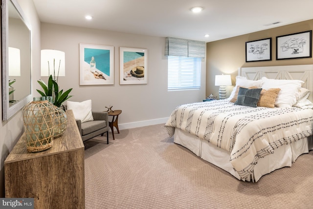 view of carpeted bedroom