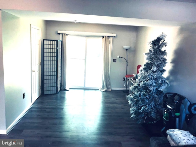 interior space featuring dark hardwood / wood-style floors