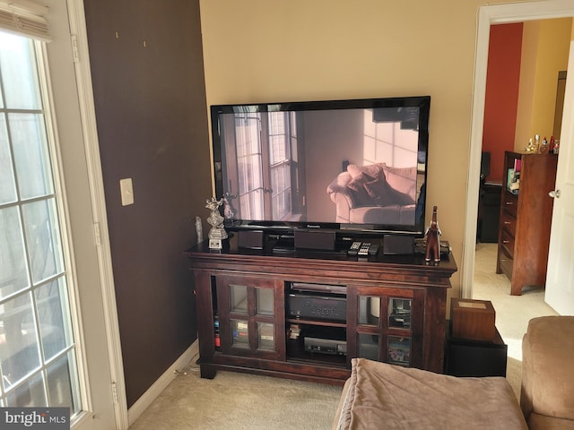 bedroom with carpet floors and multiple windows