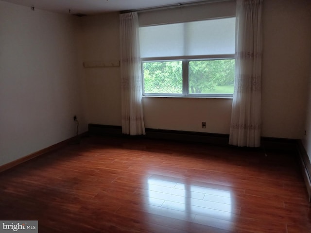 empty room featuring hardwood / wood-style floors