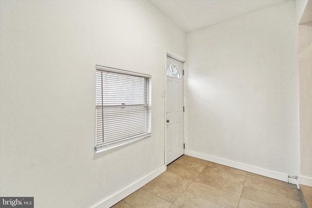 view of tiled foyer