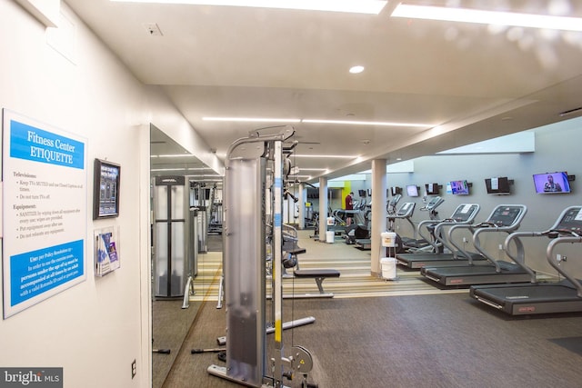 view of exercise room