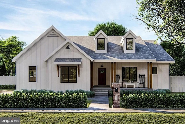 view of front of property with a porch