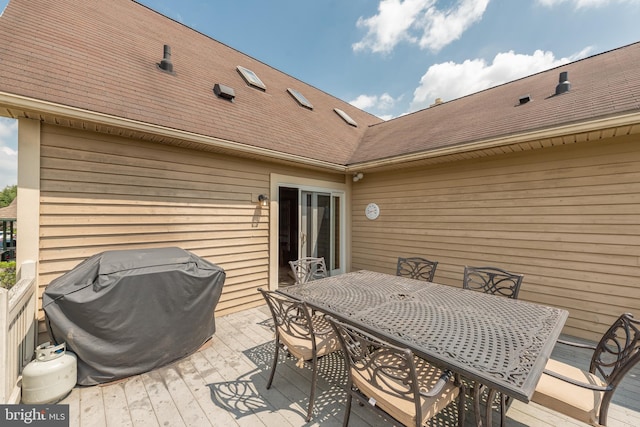 view of terrace featuring grilling area