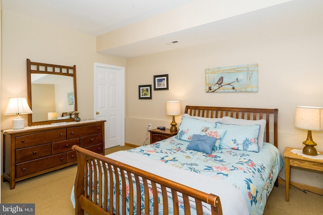 view of carpeted bedroom