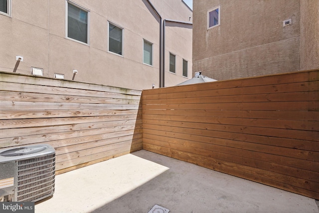 view of patio with central AC unit