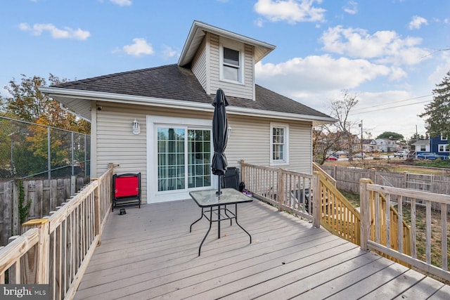 view of wooden deck