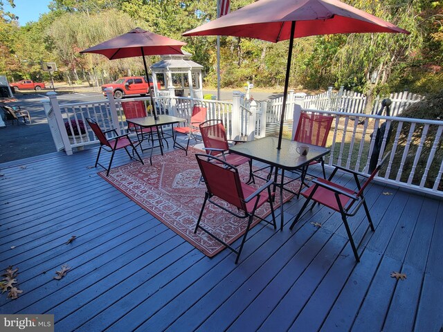 view of wooden terrace