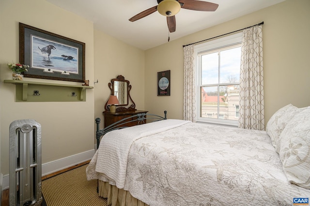 bedroom with ceiling fan