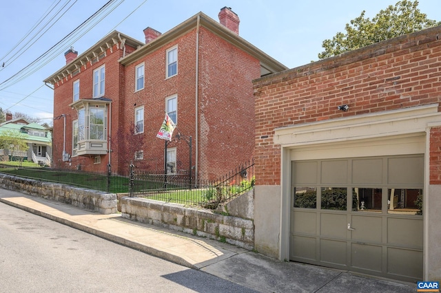 view of property with a garage