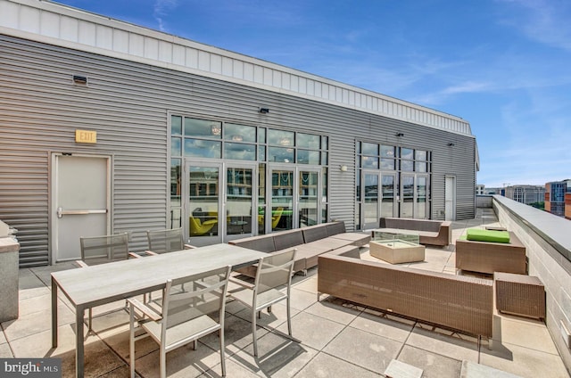 view of patio featuring outdoor lounge area