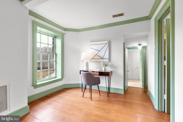 1791 Warrenton Rd, Fredericksburg, VA 22406 - office space featuring crown molding and light wood-type flooring