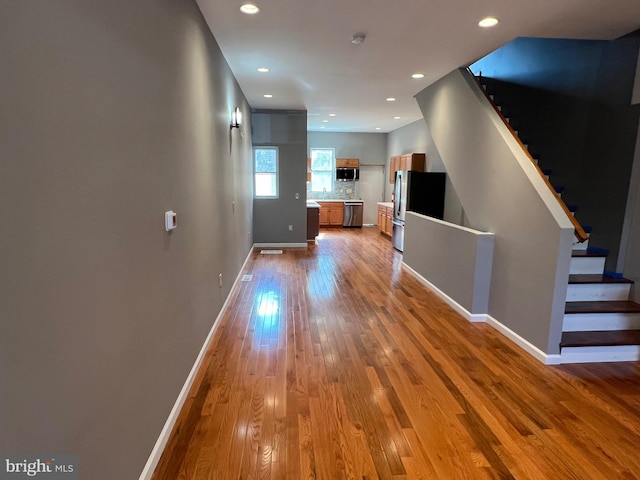 interior space featuring light hardwood / wood-style flooring