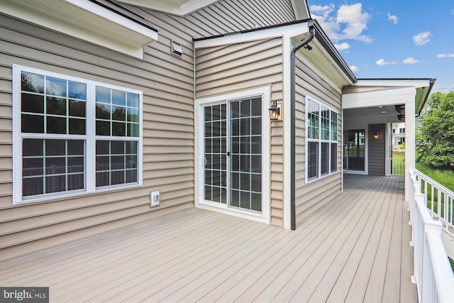 view of wooden deck