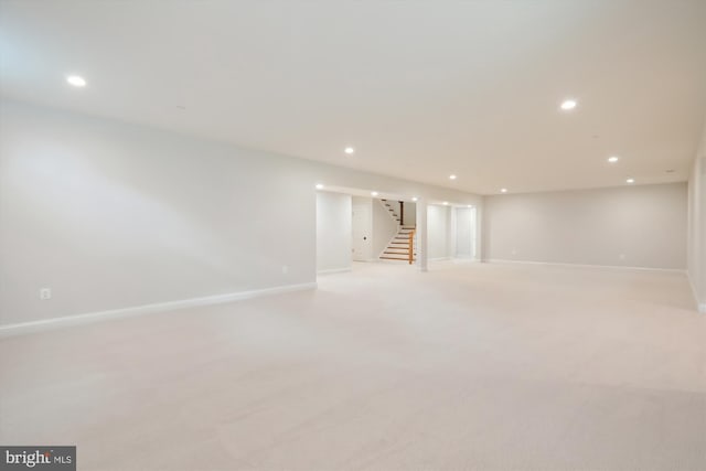 interior space with light colored carpet