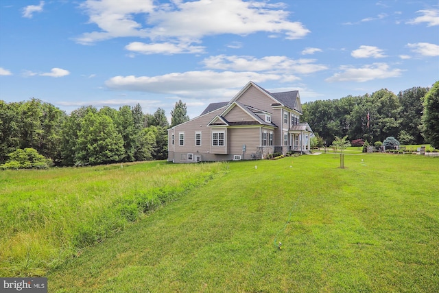 exterior space with a lawn