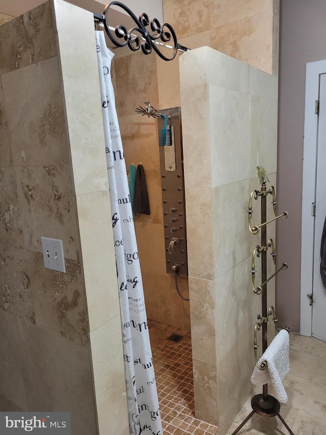 bathroom with walk in shower