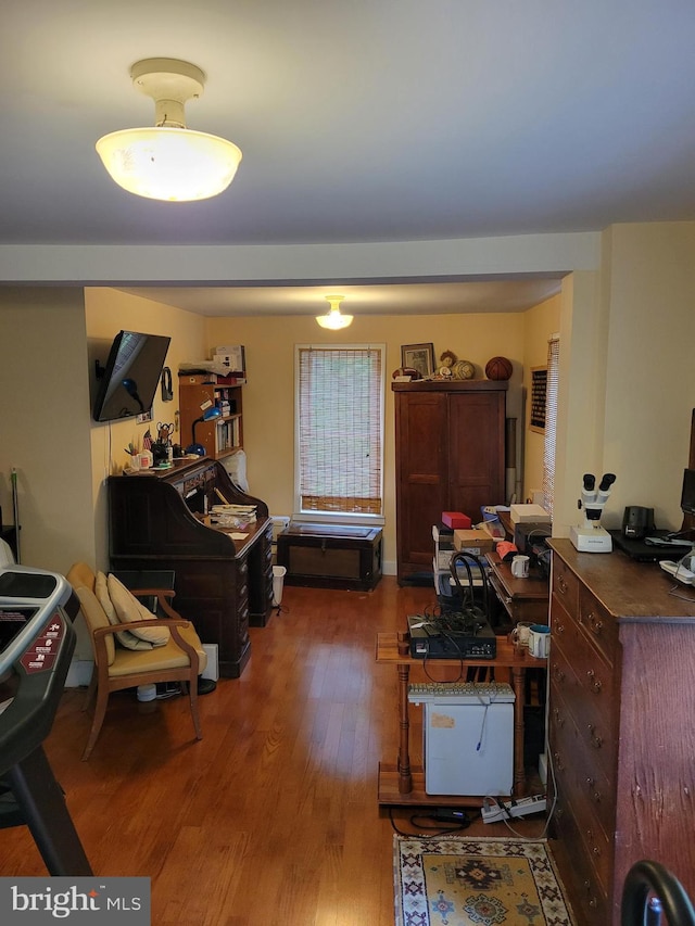 misc room featuring hardwood / wood-style flooring