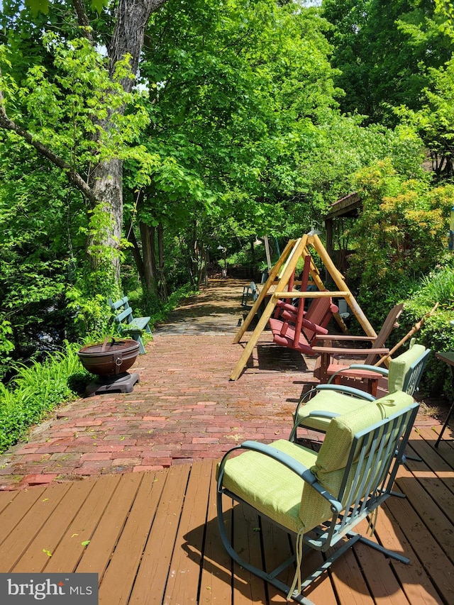 view of wooden terrace