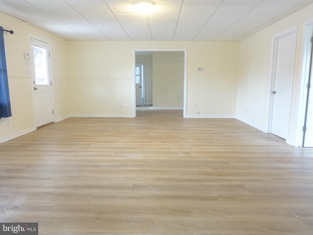 empty room featuring light hardwood / wood-style floors