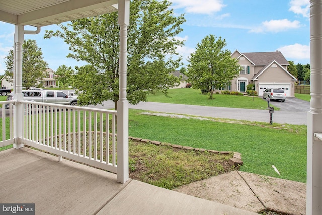 exterior space featuring a garage