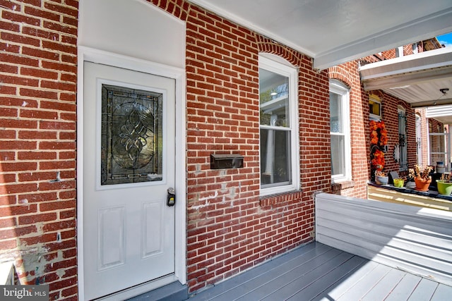 view of doorway to property