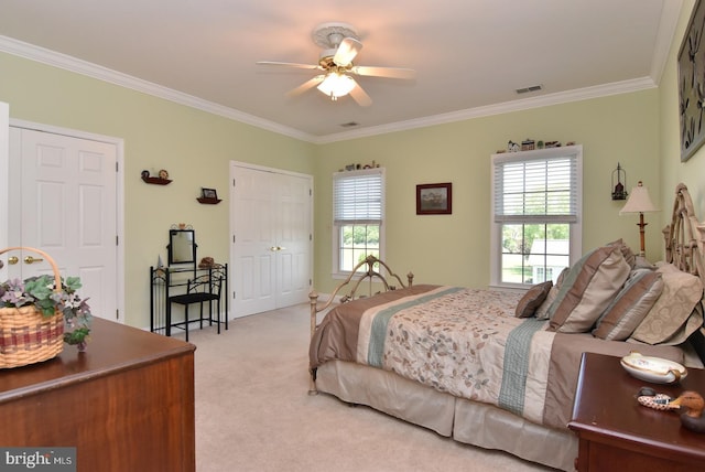 corridor featuring light hardwood / wood-style flooring and ornamental molding