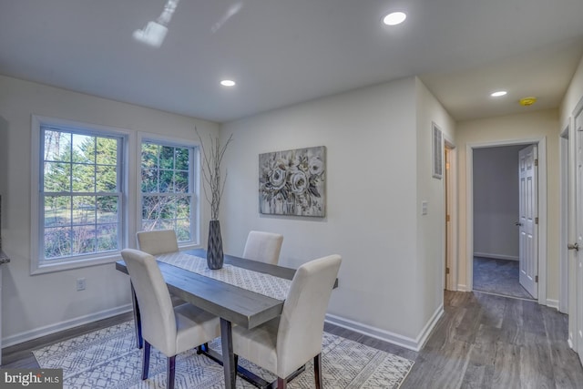 dining room featuring hardwood / wood-style flooring