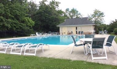 community pool with a patio